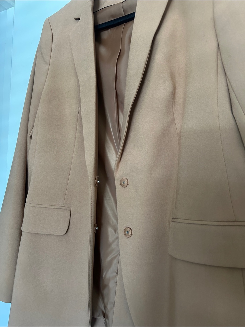 Calvin Klein Women's Tan Single-Breasted Blazer - Picture 2 of 4